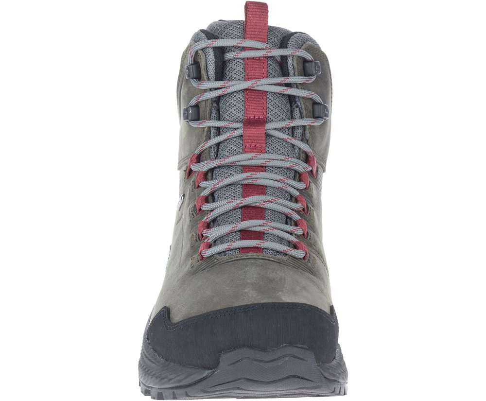 Kozaki Merrell Męskie Oliwkowe/Czarne - Forestbound Mid Waterproof - 962741-LBC